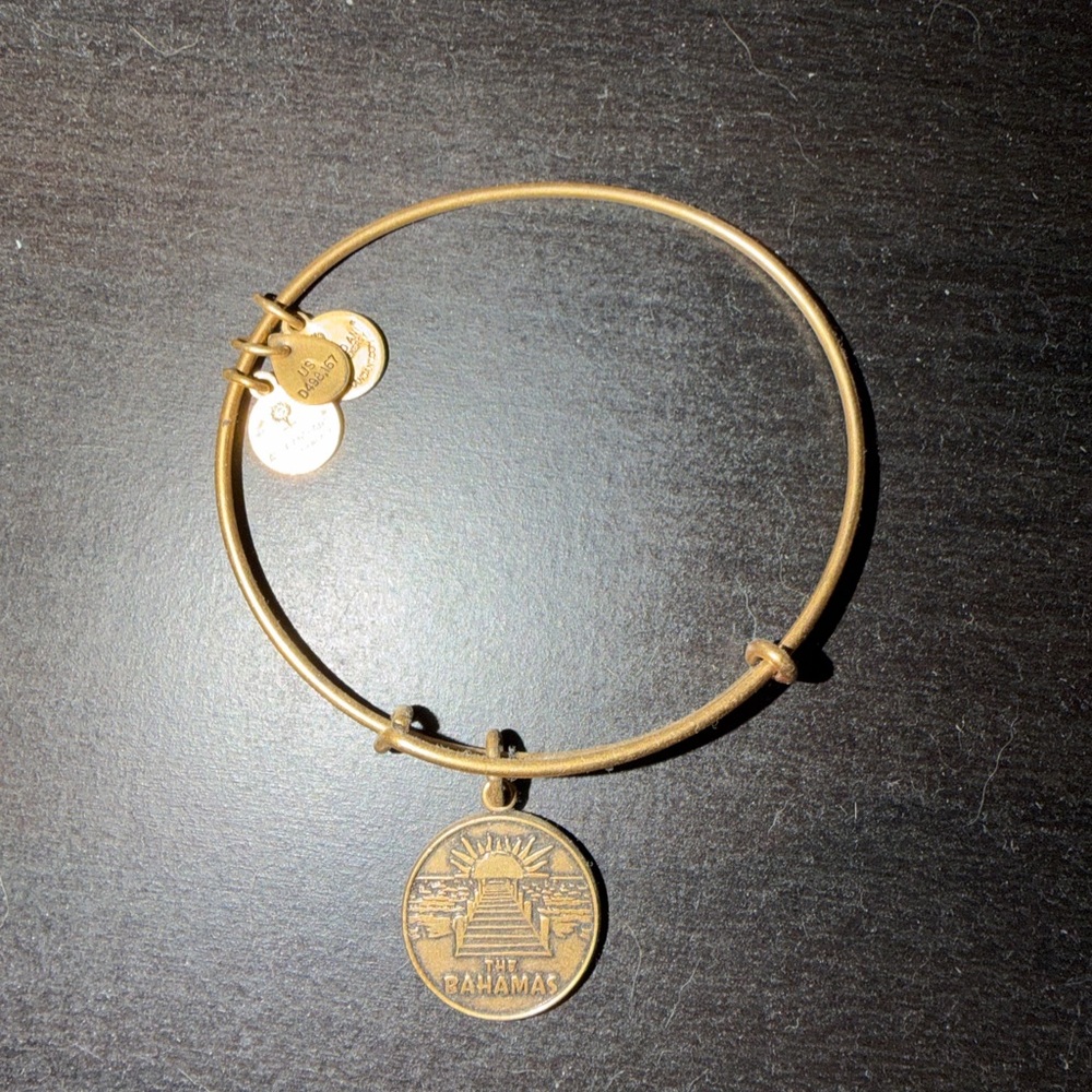 Alex and ani Gold Bahamas Charm Bangle Bracelet